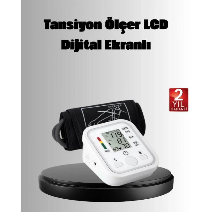 Üst Koldan Ölçüm Dijital Tansiyon Aleti – IHB Aritmi Uyarılı ve Çift Hafızalı