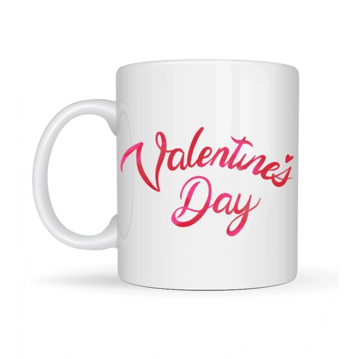 Valentine’s Day Porselen Kupa Model 3 – Aşk Temalı Özel Tasarım Kahve & Çay Kupası , Sevgililer Günü Hediyesi