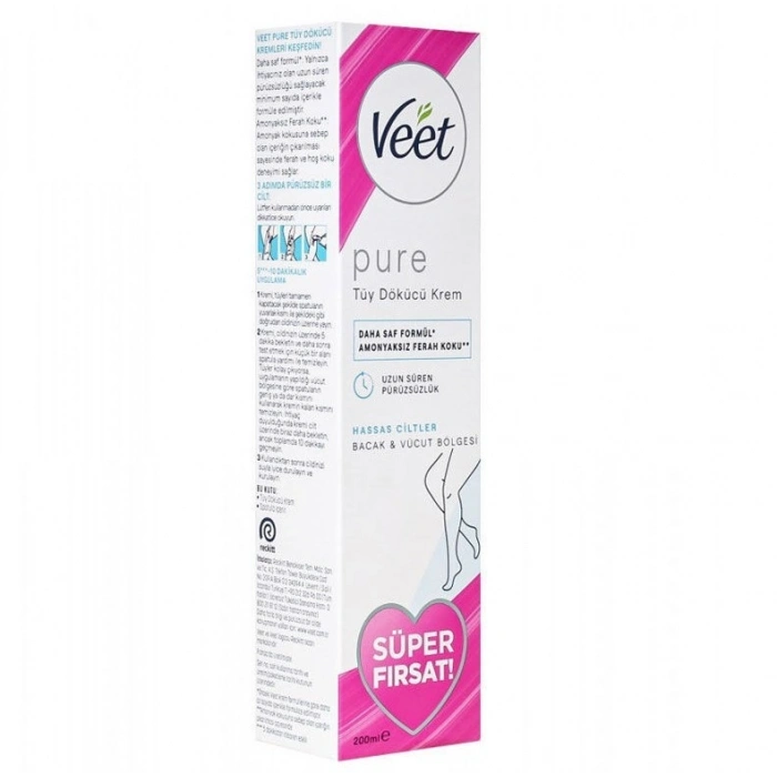 Veet Pure Hassas Ciltler İçin Tüy Dökücü Krem 200 ml
