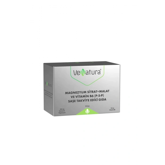 Venatura Magnezyum Sitrat Malat ve Vitamin B6 P-5-P 30 Saşe