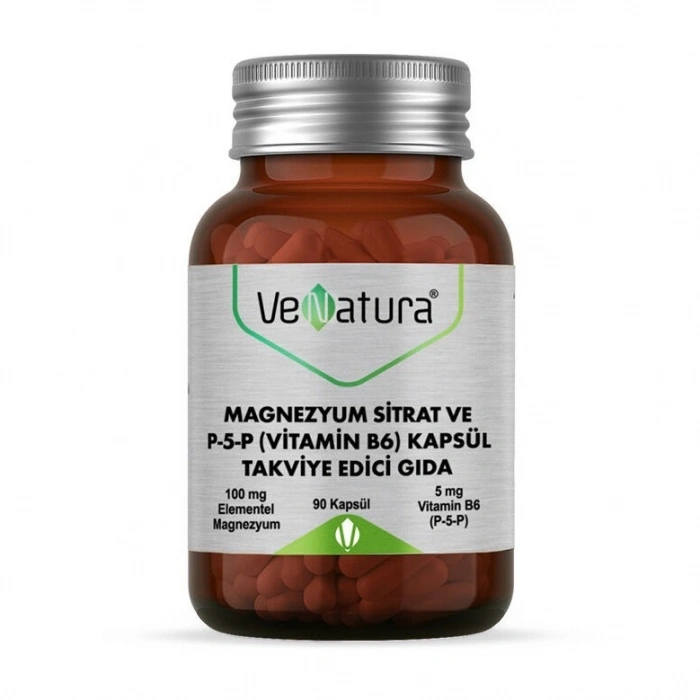 Venatura Magnezyum Sitrat ve P-5-P Vitamin B6 90 Kapsül