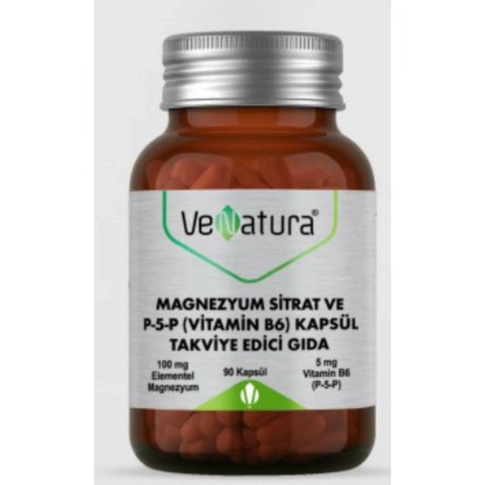Venatura Magnezyum Sitrat ve P-5-P Vitamin B6 90 Kapsül