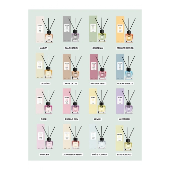 Viaderma Kare Şişe Böğürtlen Esansı Bambu Çubuklu Oda Kokusu 100 ml