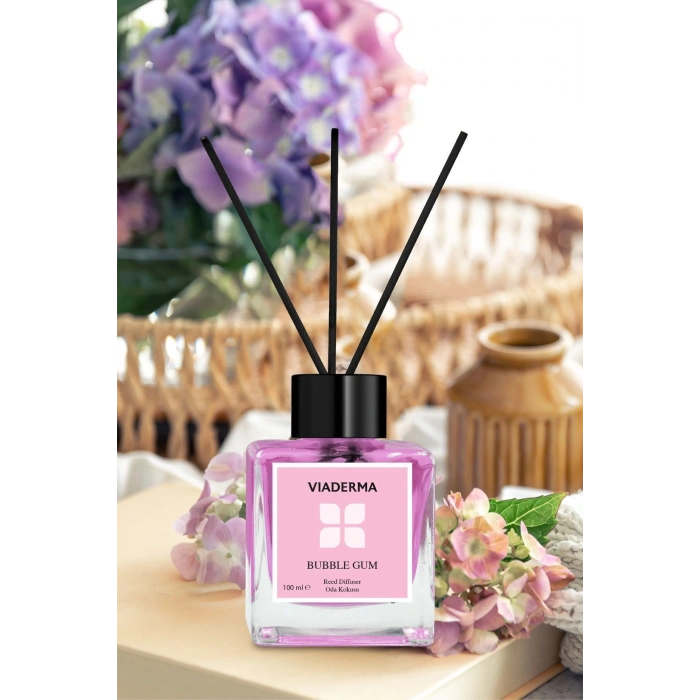 Viaderma Kare Şişe Bubblegum Esansı Bambu Çubuklu Oda Kokusu 100 ml