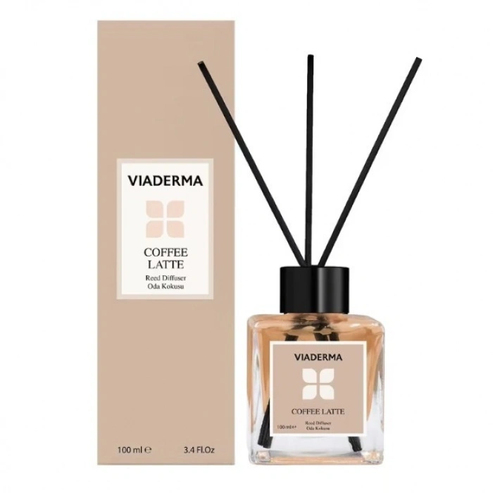 Viaderma Kare Şişe Kahve Esansı Bambu Çubuklu Oda Kokusu 100 ml