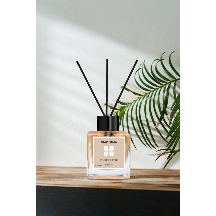 Viaderma Kare Şişe Kahve Esansı Bambu Çubuklu Oda Kokusu 100 ml