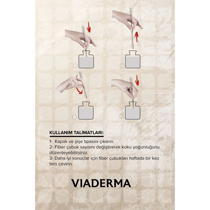 Viaderma Kare Şişe Kahve Esansı Bambu Çubuklu Oda Kokusu 100 ml