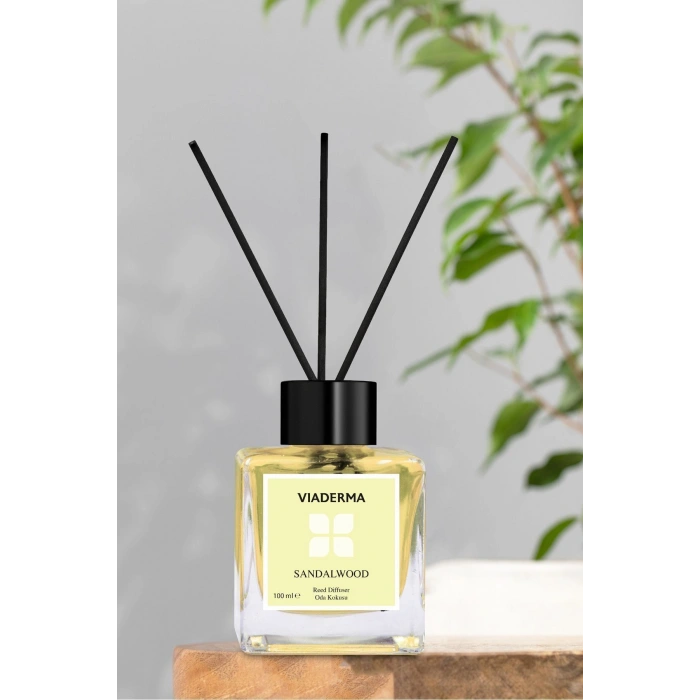 Viaderma Kare Şişe Sandal Ağacı Bambu Çubuklu Oda Kokusu 100 ml