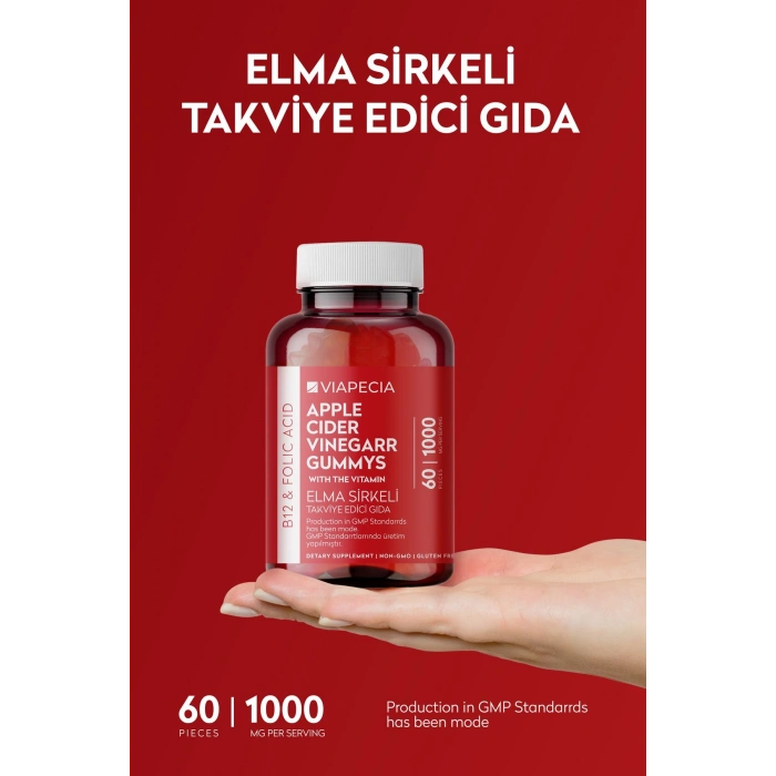 Viapecia Apple Cider Vinegar Elma Sirkeli 60 Gummys
