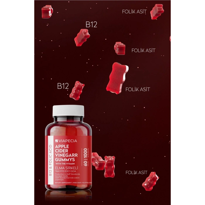 Viapecia Apple Cider Vinegar Elma Sirkeli 60 Gummys