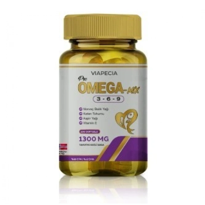 Viapecia Pro-Omega Mix 3-6-9 Norveç Balık Yağı 200 Soft Gel