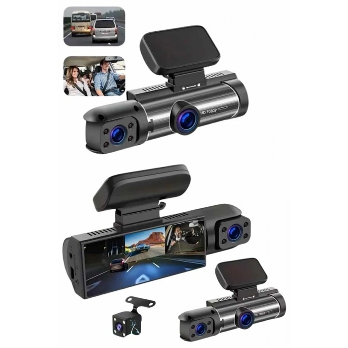 Video ve Fotoğraf Kaydedici Sürüş Kamerası Ön ve Arka Çift Kameralı