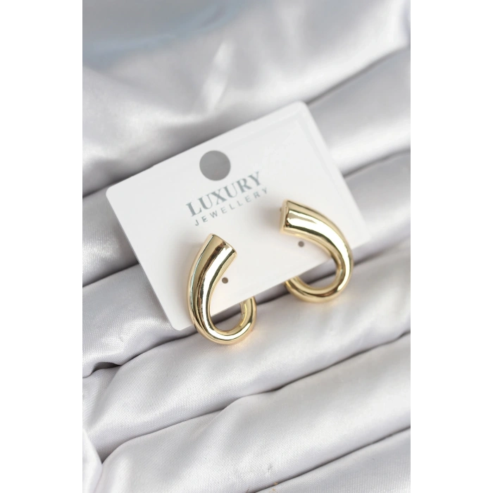 Vintage Model Gold Renk Kadın Küpe