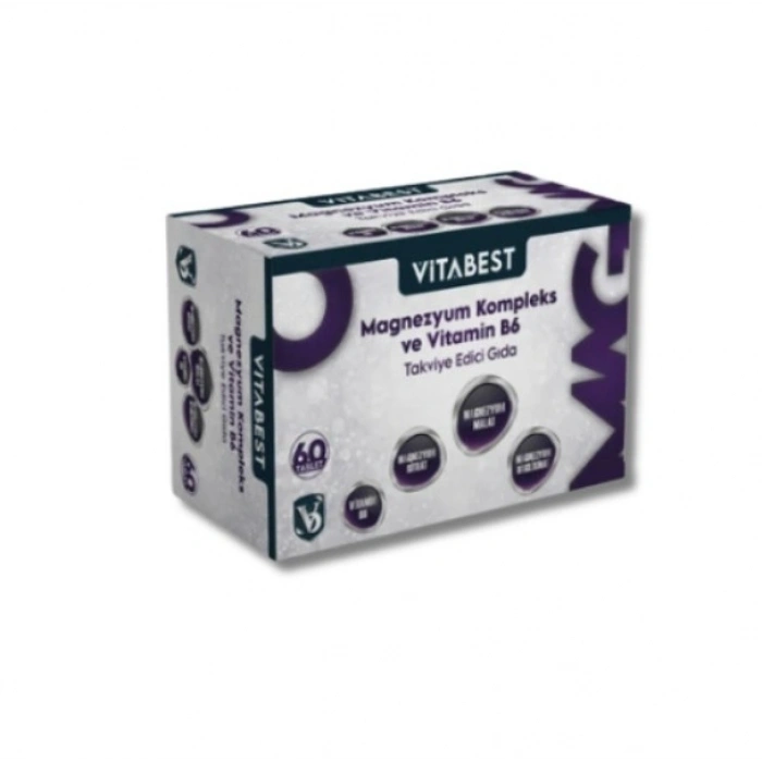 Vitabest Magnezyum Kompleks ve Vitamin B6 60 Tablet