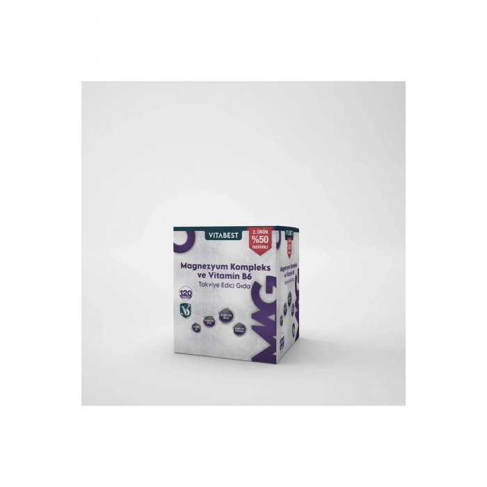Vitabest Magnezyum Kompleks ve Vitamin B6 60 Tablet - İkincisi %50 İndirimli