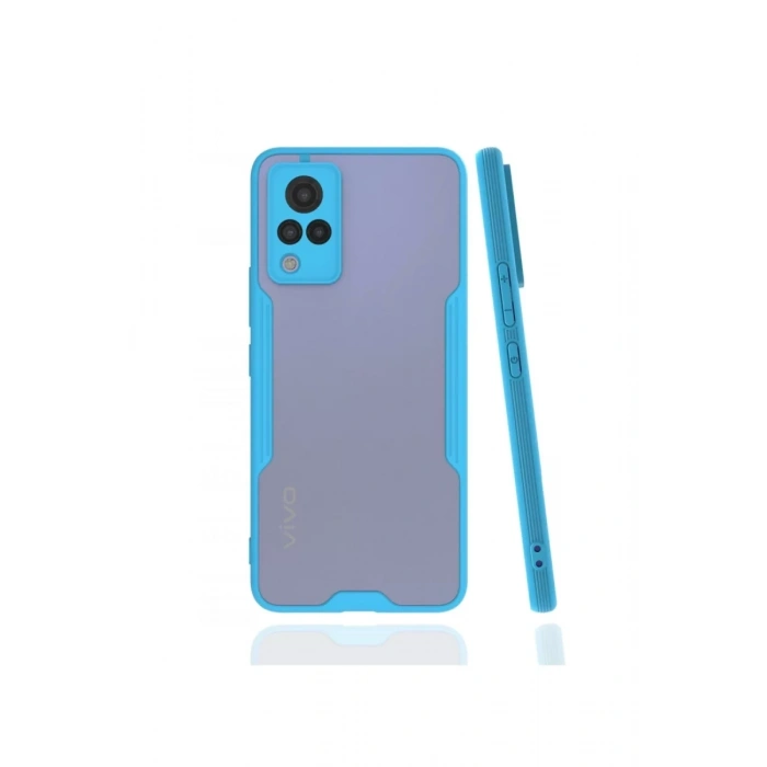 Vivo V21 Kılıf Platin Silikon - Mavi