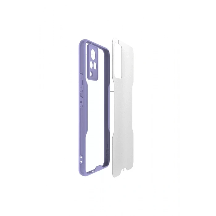 Vivo V21 Kılıf Platin Silikon - Siyah