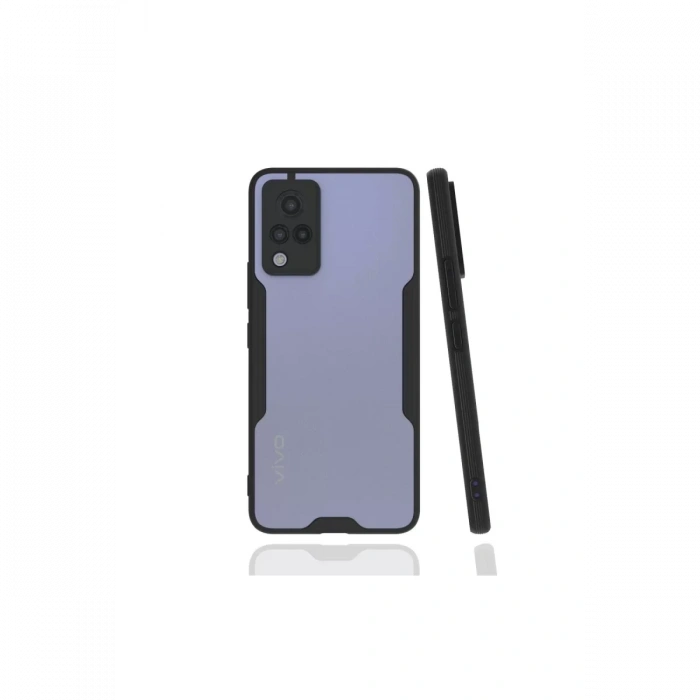 Vivo V21 Kılıf Platin Silikon - Siyah