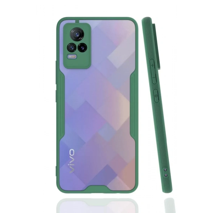 Vivo V21e Kılıf Platin Silikon - Yeşil