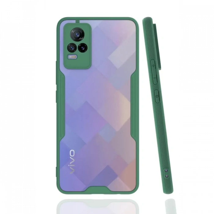 Vivo V21e Kılıf Platin Silikon - Yeşil