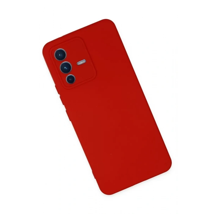 Vivo V23 5G Kılıf Nano içi Kadife Silikon - Kırmızı