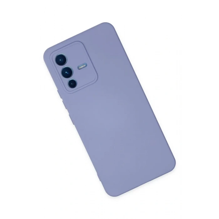 Vivo V23 5G Kılıf Nano içi Kadife Silikon - Lila