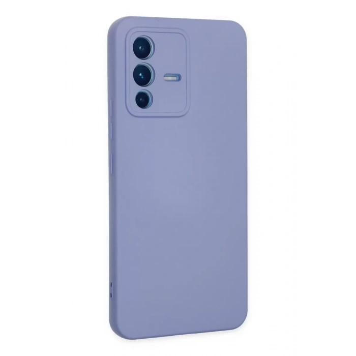 Vivo V23 5G Kılıf Nano içi Kadife Silikon - Lila