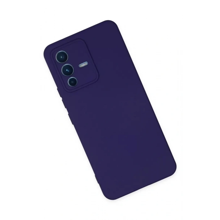 Vivo V23 5G Kılıf Nano içi Kadife Silikon - Mor