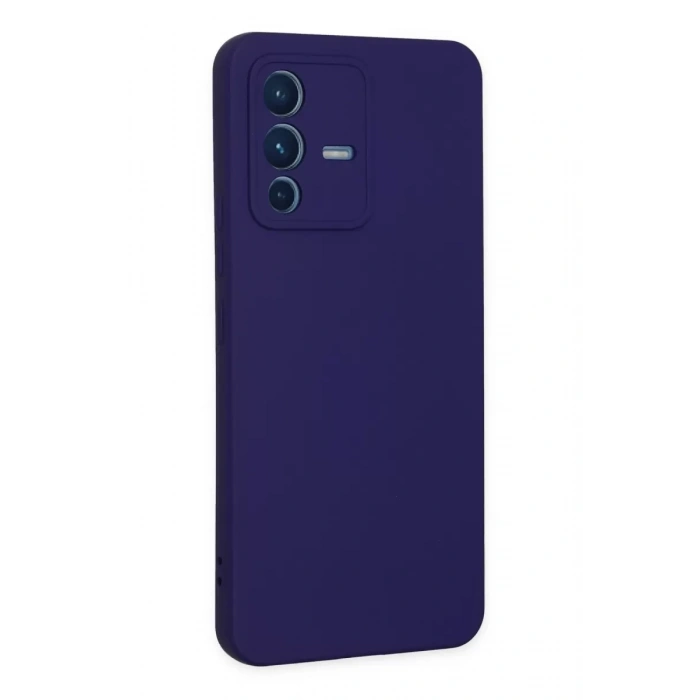 Vivo V23 5G Kılıf Nano içi Kadife Silikon - Mor