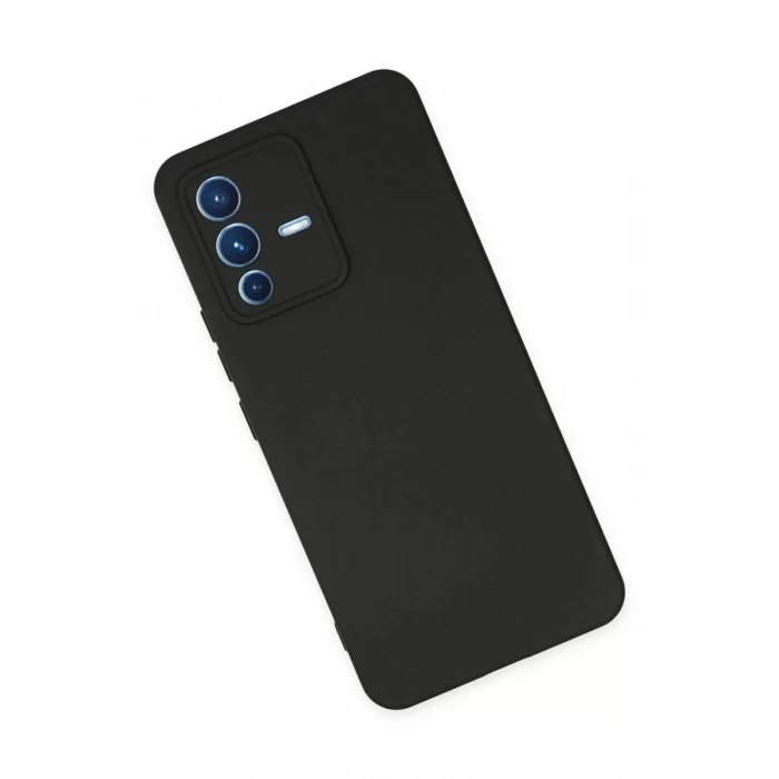 Vivo V23 5G Kılıf Nano içi Kadife Silikon - Siyah