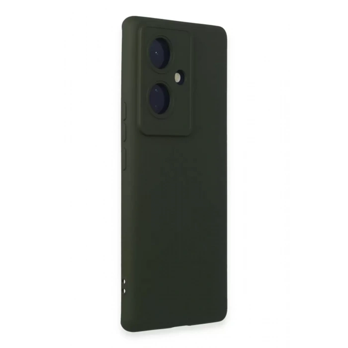 Vivo V29 Lite Kılıf Nano içi Kadife Silikon - Koyu Yeşil