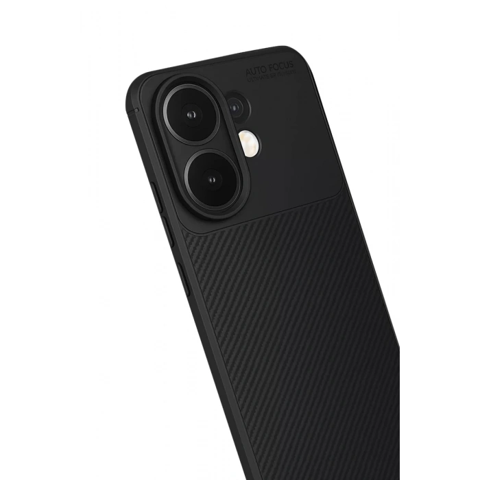 Vivo V60 5G Auto Focus Karbon Kapak - Siyah