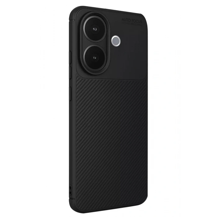 Vivo V60 Lite Auto Focus Karbon Kapak - Siyah