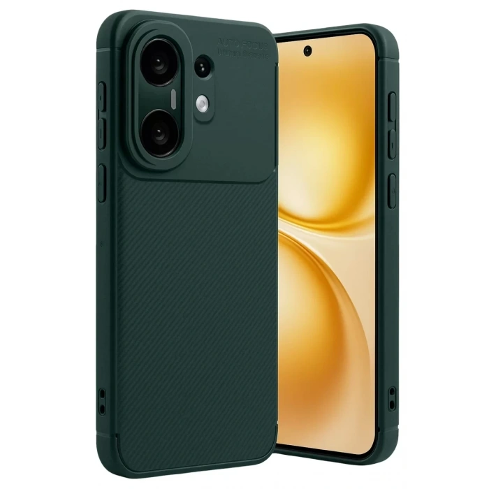 Vivo X200 FE Auto Focus Karbon Kapak - Koyu Yeşil