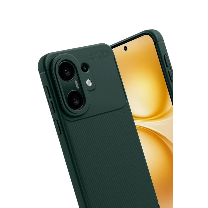 Vivo X200 FE Auto Focus Karbon Kapak - Koyu Yeşil