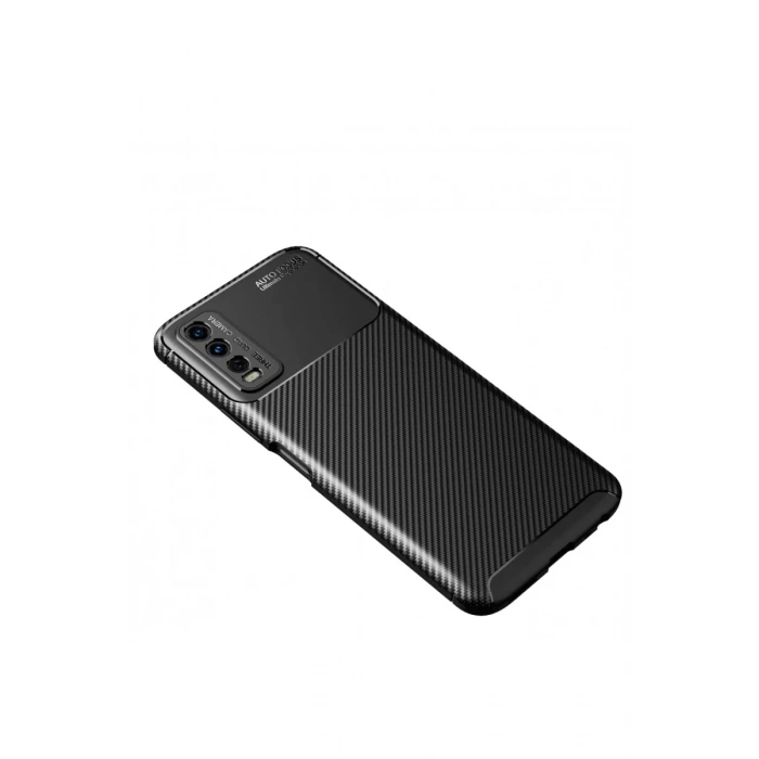 Vivo Y11S Kılıf Auto Focus Karbon Kapak - Siyah