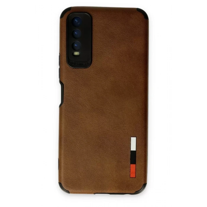Vivo Y11S Kılıf Loop Deri Silikon - Kahverengi