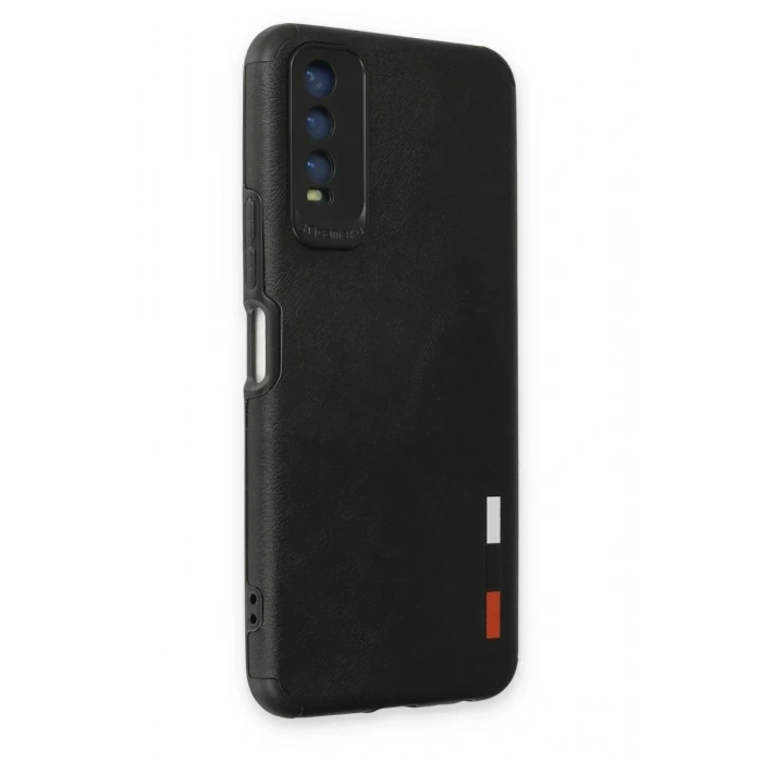 Vivo Y11S Kılıf Loop Deri Silikon - Siyah
