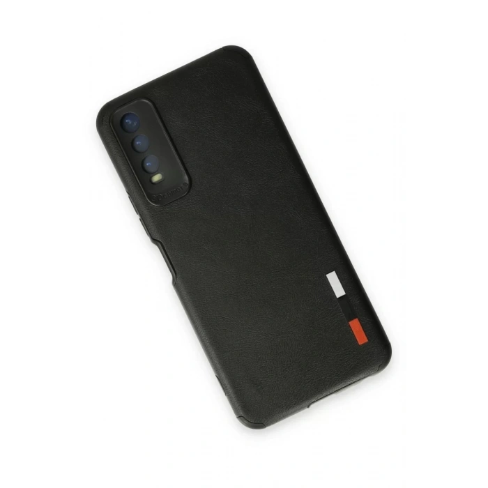 Vivo Y11S Kılıf Loop Deri Silikon - Siyah
