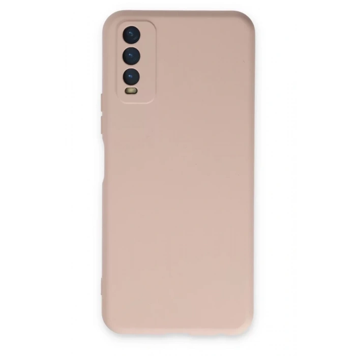 Vivo Y11S Kılıf Nano içi Kadife Silikon - Pudra