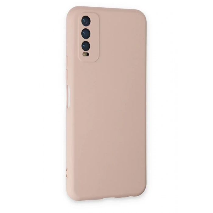 Vivo Y11S Kılıf Nano içi Kadife Silikon - Pudra