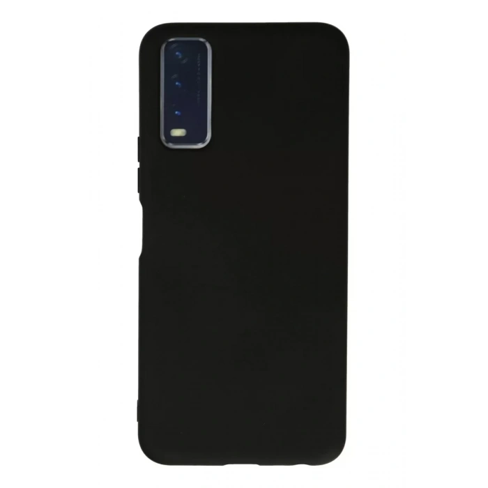 Vivo Y11S Kılıf Nano içi Kadife Silikon - Siyah