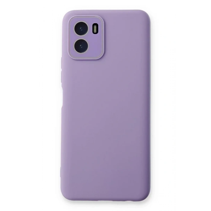 Vivo Y15S Kılıf Lansman Glass Kapak - Lila