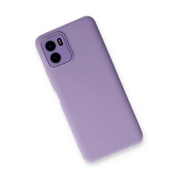 Vivo Y15S Kılıf Lansman Glass Kapak - Lila