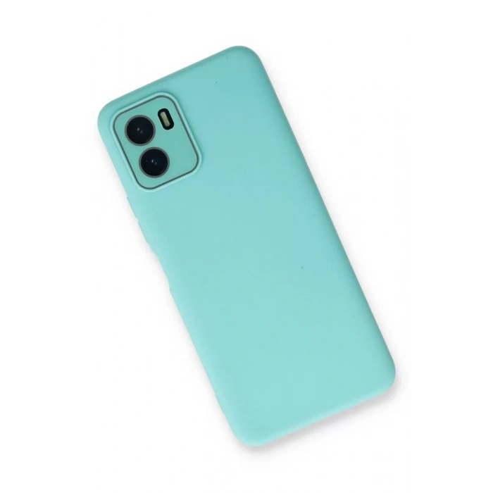 Vivo Y15S Kılıf Lansman Glass Kapak - Turkuaz