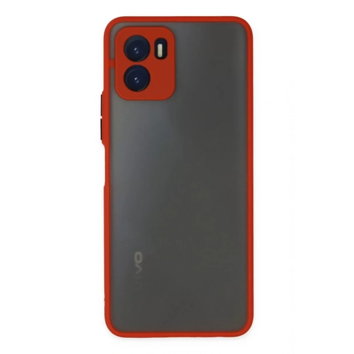 Vivo Y15S Kılıf Montreal Silikon Kapak - Kırmızı