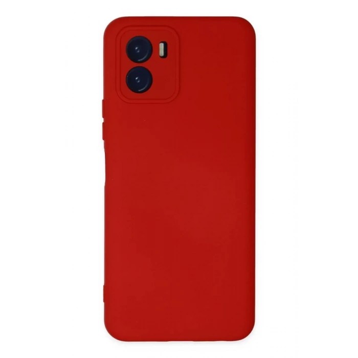Vivo Y15S Kılıf Nano içi Kadife Silikon - Kırmızı