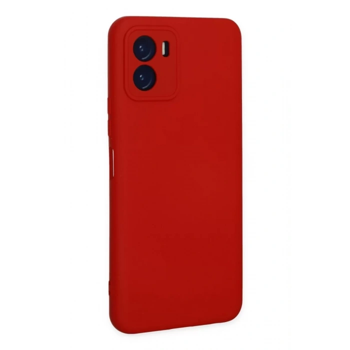 Vivo Y15S Kılıf Nano içi Kadife Silikon - Kırmızı