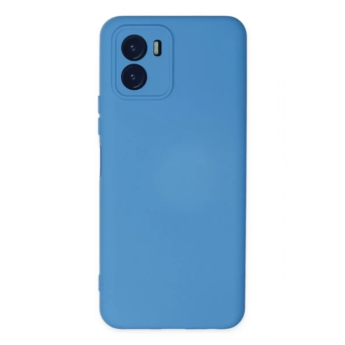 Vivo Y15S Kılıf Nano içi Kadife Silikon - Mavi