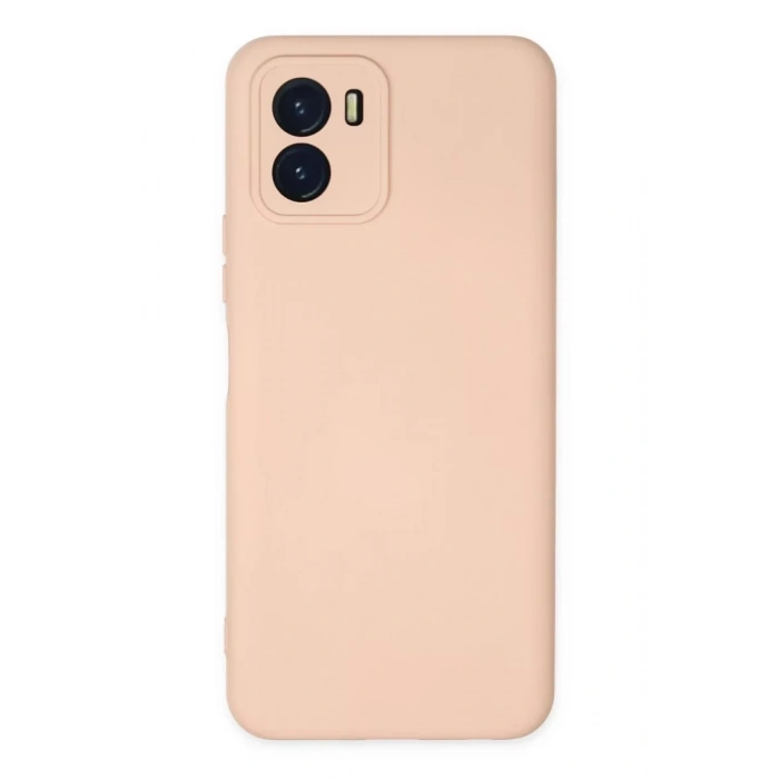 Vivo Y15S Kılıf Nano içi Kadife Silikon - Pudra